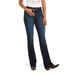 X Ariat Women's REAL High Rise Ballary Pennsylvania Boot Cut Jeans (10036813) -go fishing 10036813 front
