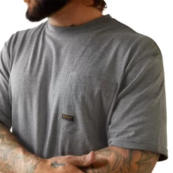 Ariat Men's Rebar Cotton Strong American Outdoor SS T-Shirt (10043828)