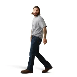 Ariat Men's Rebar Cotton Strong American Outdoor SS T-Shirt (10043828) -go fishing 10043828 full