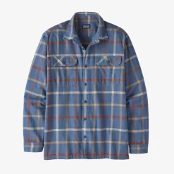 Patagonia Men's Long-Sleeved Organic Cotton Midweight Fjord Flannel -go fishing 42400 BRID