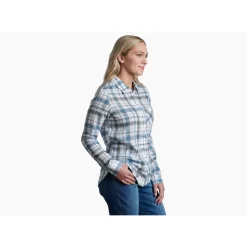 Kuhl Women's Hadley LS Button Up -go fishing 8049 hadley plaid ls sage side pdp photo