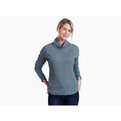 Kuhl Women's Petra Turtle Neck (8066) -go fishing 8066 petra turtleneck evgr front