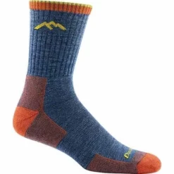 Darn Tough Men's Hiker Micro Crew Cushion (1466) -go fishing Darn Tough Hiker Micro Crew Cushion 1466 Socks Darn Tough L Denim 9