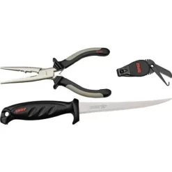 Rapala Combo Pack 6.5" Pliers / Falcon Fillet Knife / Clipper/ Sheath