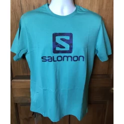 Salomon Men's Outlife Logo Short Sleeve Tee -go fishing Salomon Mens Outlife Logo Short Sleeve Tee Shirt Salomon XS BalticAstral Aura 5 scaled