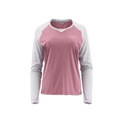 Simms Women's SolarFlex Long Sleeve Crewneck -go fishing Simms Womens SolarFlex Long Sleeve Crewneck Shirt Simms S GARNET HEATHER STERLING 4