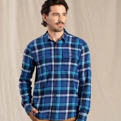 Toad&Co Men's Indigo Flannel Long Sleeve Shirt