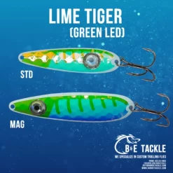 B&E LED STD SPOON 3 3/4" -go fishing led lime tiger 510x510 1
